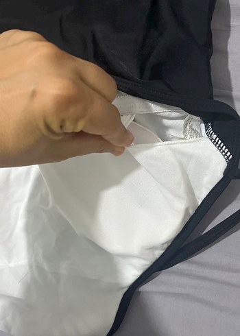 Merry See Desenli Siyah Strappy Kadın Mayo - Görsel 5