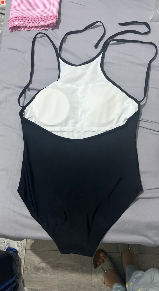 Merry See Desenli Siyah Strappy Kadın Mayo - Görsel 3