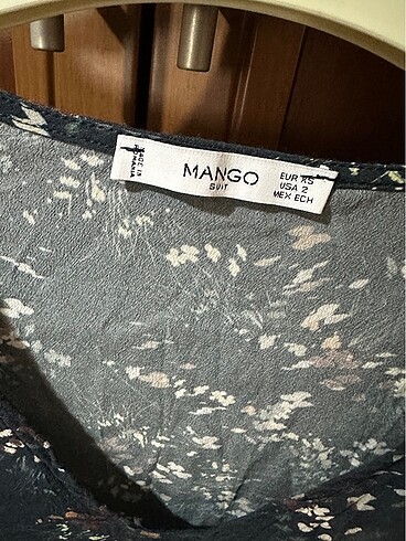 xs Beden lacivert Renk Bluz #mango