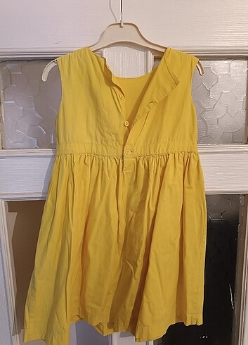 8 Yaş Beden sarı Renk Koton kids elbise
