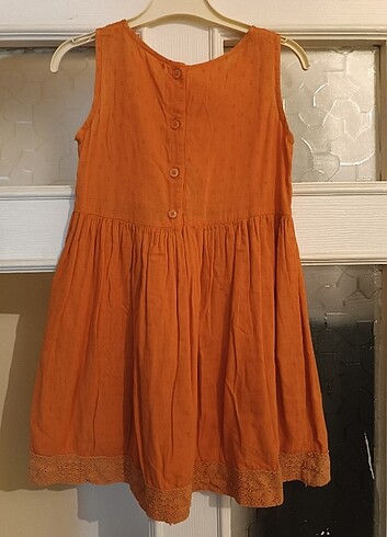 7 Yaş Beden turuncu Renk Koton kids elbise