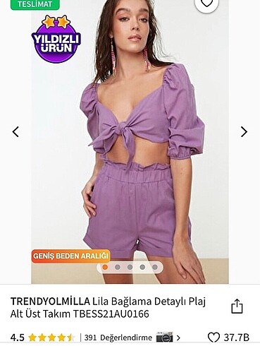 Lila şort takım
