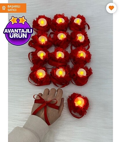 Kırmızı Led Mum