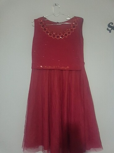 Xl beden kırmızı payetli elbise