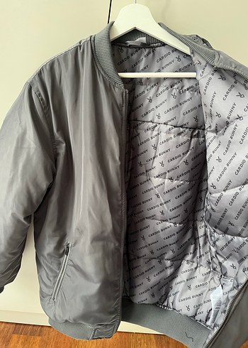 Gri Kadın Midi Streetwear Ceket - Görsel 4