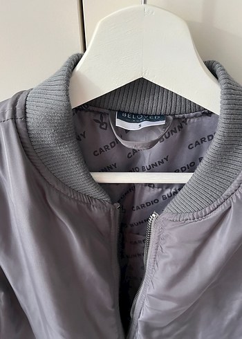 Gri Kadın Midi Streetwear Ceket - Görsel 5