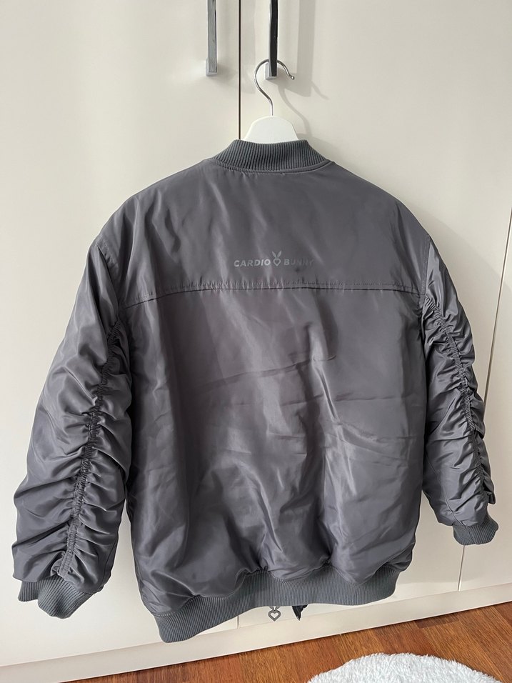 Gri Kadın Midi Streetwear Ceket - Görsel 2