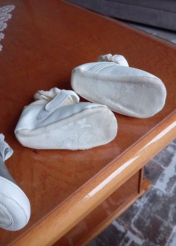 Kız Bebek Beyaz Cırtcırtlı İlk Adım Ayakkabısı - Görsel 4