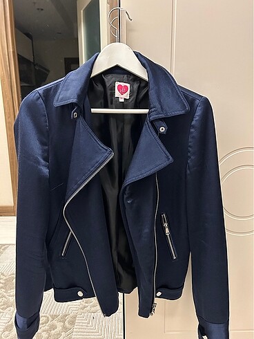 saten biker ceket