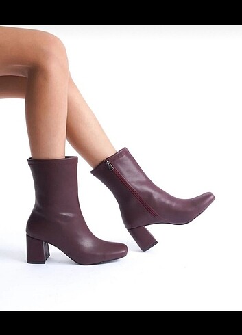 36 Beden bordo Renk Topuklu bot