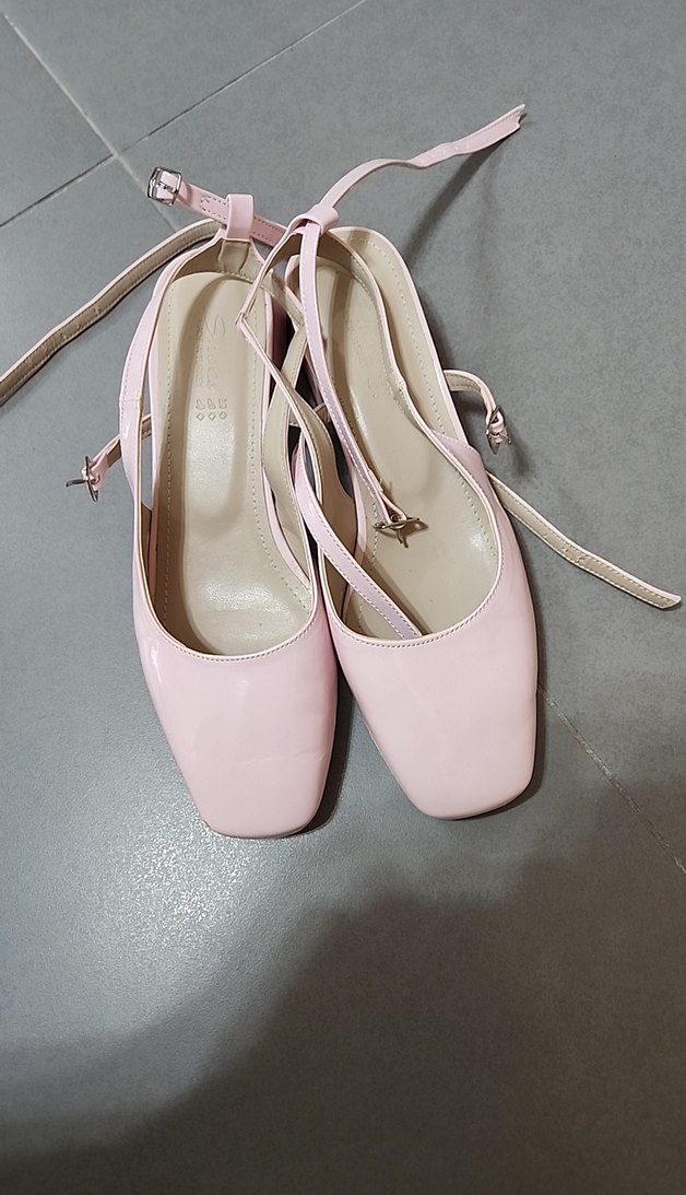 Pembe Pastel Tokalı Stiletto Kadın Babet - Görsel 5