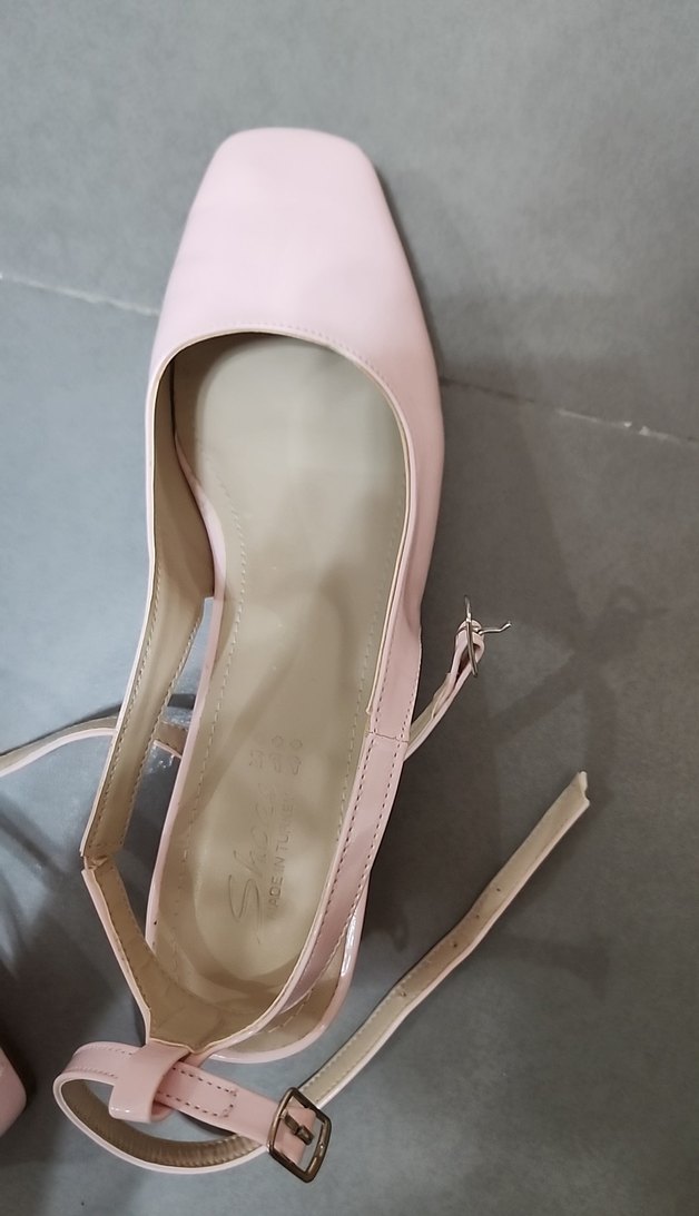Pembe Pastel Tokalı Stiletto Kadın Babet - Görsel 3