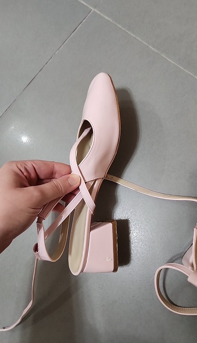 Pembe Pastel Tokalı Stiletto Kadın Babet - Görsel 4