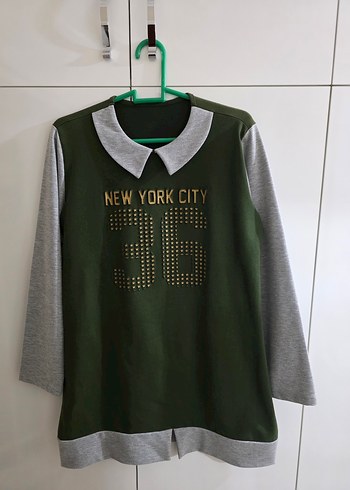 Düğmeli Yeşil Gri Tunik - Görsel 2