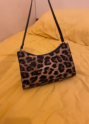 Diğer Kahverengi Leopar Desenli Kadın Deri Çanta