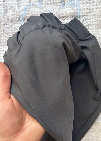 s Beden siyah Renk Siyah Midi Kumaş Kadın Pantolon