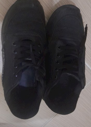 38 Beden siyah Renk Siyah Bağcıklı Stiletto Topuklu Kadın Spor Ayakkabı