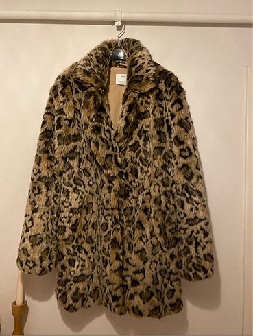 Bershka Leopar Suni Kürk & Suni Peluş