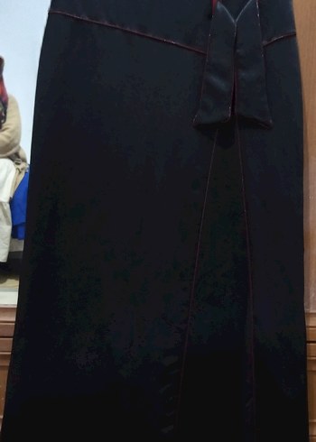 Kadın Siyah Düğmeli Ofis Blazeri etek bluz takım - Görsel 2