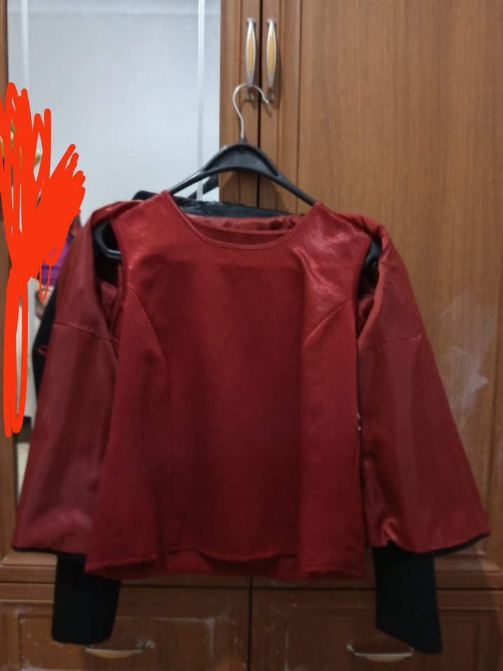 Kadın Siyah Düğmeli Ofis Blazeri etek bluz takım - Görsel 4