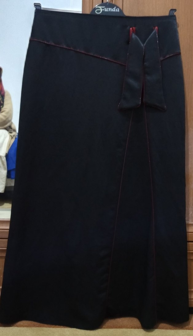 Kadın Siyah Düğmeli Ofis Blazeri etek bluz takım - Görsel 2