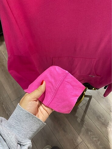 xs Beden pembe Renk Hollister Kadın İnce Sweatshirt