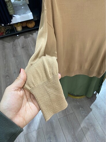 universal Beden camel Renk Kahve Triko