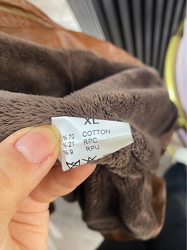 xl Beden kahverengi Renk Deri Ceket