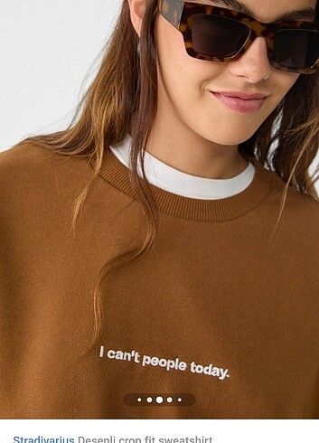 m Beden kahverengi Renk stradivarius sweatshırt