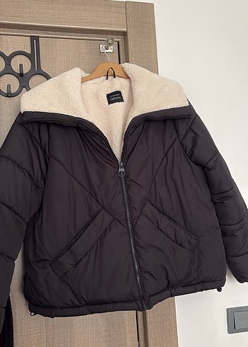 Gri Fermuarlı Kadın Kışlık Mont - Görsel 2