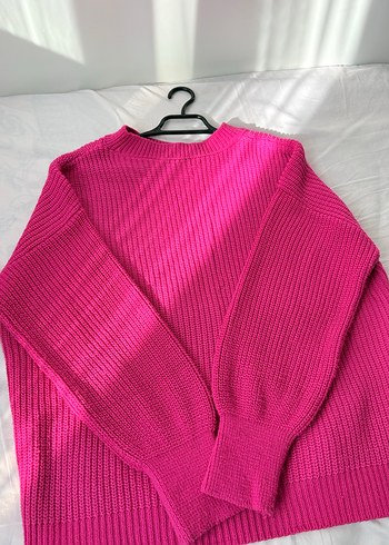 Pembe Örgü Salaş Kadın Kazak - Görsel 3