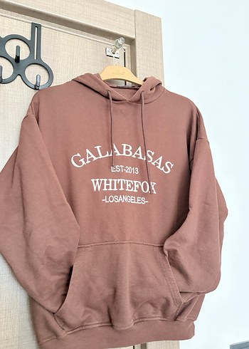 Kapüşonlu Kahverengi Kadın Sweatshirt - Görsel 2