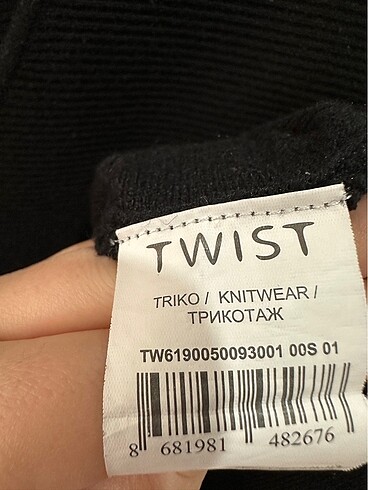 s Beden siyah Renk Twist kazak