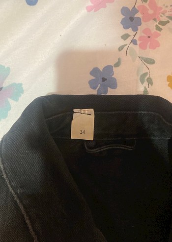 Kadın Siyah Düğmeli Denim Ceket - Görsel 2