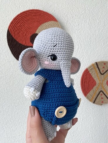 Beden Amigurumi oyuncak uyku arkadaşı fil