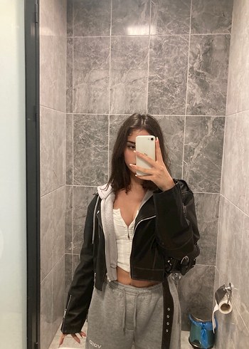 m Beden siyah Renk deri ceket