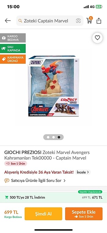  MARVEL CAPTAİN MARVEL ZOTEKİ