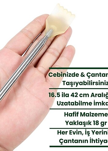 Uzayabilen Teleskopik Sırt Kaşıma Aleti - Görsel 3