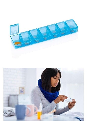 2 adet haftalık ilaç saklama kutusu - Görsel 2