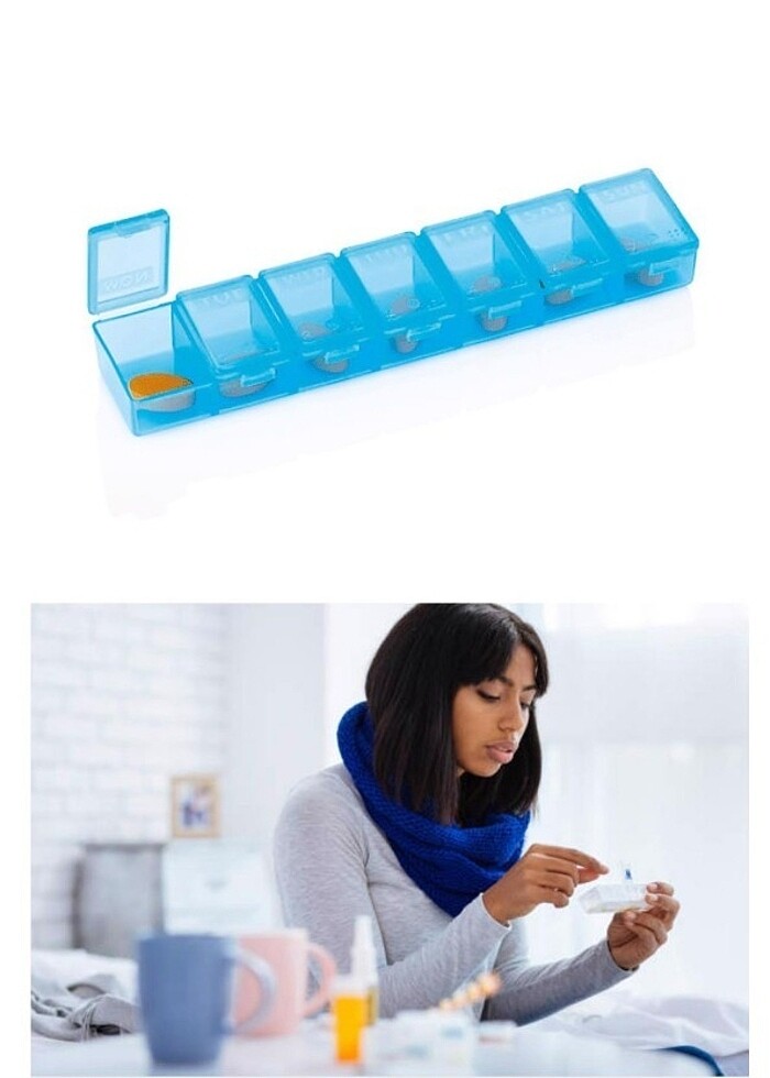 2 adet haftalık ilaç saklama kutusu - Görsel 2