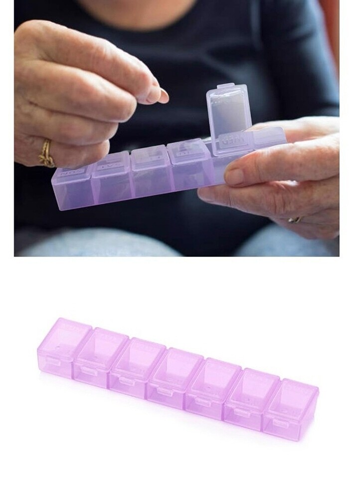 2 adet haftalık ilaç saklama kutusu - Görsel 4