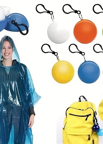 Tek Kullanımlık Anahtarlık Yağmurluk - Görsel 4