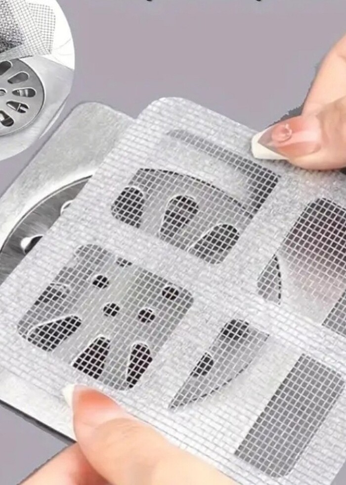 Duş ve Tuvalet için 10 Adet Premium File Süzgeç Yapışkanlı - Görsel 3