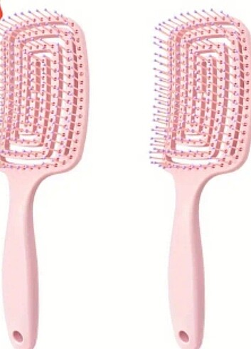 Pembe Renk, Büyük Kıvrımlı Kuaförlük Tarak, Kabarık Saç Stil Tar - Görsel 3