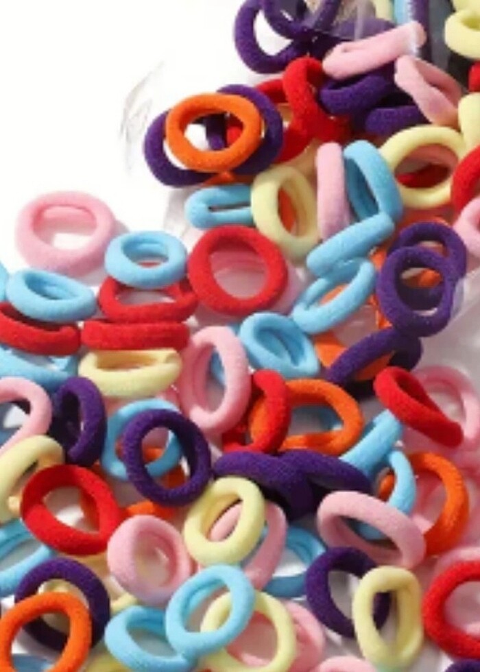 60 adet Karışık renk lastik toka - Görsel 2