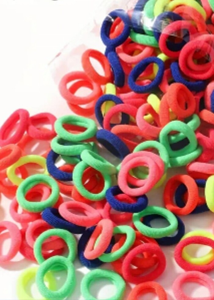 60 adet Karışık renk lastik toka - Görsel 3