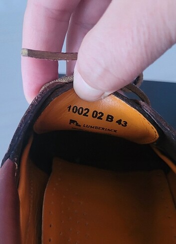 Lumberjack 43 numara kauçuk taban kahverengi, kalın taban, hakik - Görsel 6