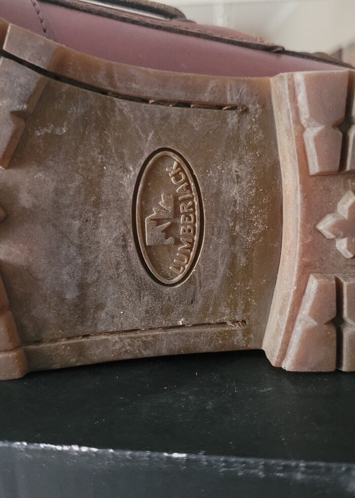 Lumberjack 43 numara kauçuk taban kahverengi, kalın taban, hakik - Görsel 2