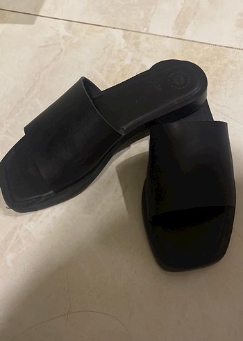 Lc Waikiki Kadın Siyah Blok Topuksuz Terlik - Görsel 3