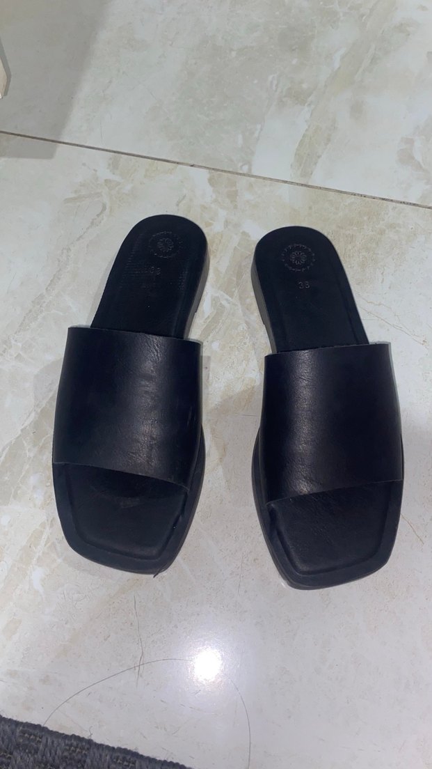 Lc Waikiki Kadın Siyah Blok Topuksuz Terlik - Görsel 2